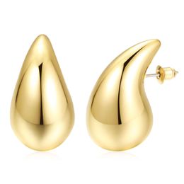 Large Water Extra Drop for Women CCB Gold Plated Circular Teardrop Fashion Earrings