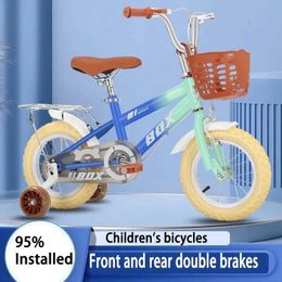 Bikes Ride-Ons Bede bear childrens bicycle 3/6/7/8 year old boy bicycle 12/14/16/18 inch stroller Y240527