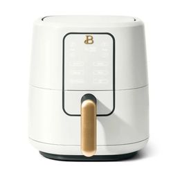 Beautiful 3 Qt air fryer with TurboCrisp technology and Drew Barrymores white ice 240510