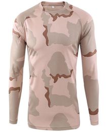 Long Sleeve Camouflage Tshirt Outdoor Quick Drying Hiking Military Tactical TShirts Mens Hunting Camping Shirts Brand Clothing M6157417