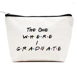 Party Favour Friends Tv Show Theme The One Where I Graduate Makeup Bag Sister Daughter University College High School Graduation Gift