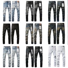 Purple Jeans Jeans Designer Jeans Mens Skinny Jeans Luxury Designer Denim Pant Distressed Ripped Biker Black Blue Jean Slim Fit Motorcycle 1218