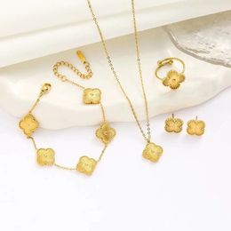 Fashion Stainless Steel Bracelet Designer Jewelry for Women 18k Gold Vanclef Bracelet Link Chain Bracelets Bangle Necklace Earrings Rings