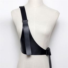 TRODEAM Women Sexy Leather Body Bondage Cage Sculpting Harness Waist Belt Straps Garter Belts Waistband Harajuku Suspenders 220509 238e