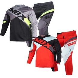 Cycling Jersey Sets 2023 Two-x Youth Jersey Pant Combo Kids MX Motocross Gear Set Children Racing Suit Off-road MTB ATV Boys Girls DH Pantalones