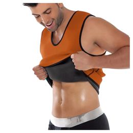 Men Neoprene Sweat Sauna Vest Waist Trainer Slimming Body Shapers Shapewear Corset Gym Underwear Fat Burn Tank Tops 240521