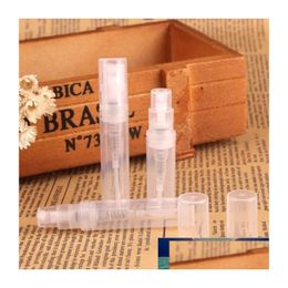 Packing Bottles Wholesale Clear Refillable Spray Empty Bottle Small Round Plastic Mini Atomizer Travel Cosmetic Make-Up Container Fo Dhxza