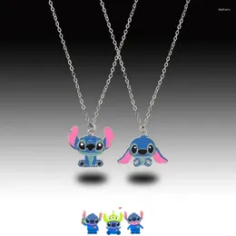 Party Decoration Cartoon DIY Cute Stitch Star Baby Necklace Pendant Dropping Oil Couple Gift Personalised Men And Women's Fashion