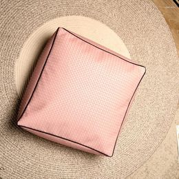 Pillow Japanese Simple Knit Pattern Leather Thickened Sofa Living Room Balcony Tatami Mattress Floor Solid Color Sitting Pad