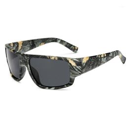 Sunglasses Fashion Camo Polarized Men Square Driving Sun Glasses Top Quality Night Vision Male Gafas UV400 Eyewear 336F