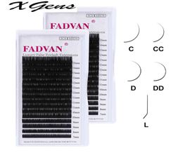 Fadvan Classic 16 Lines Faux Mink Natural Eyelash Extension CCCDDD Curl Individual Makeup Lashes Extension Supplies5966248