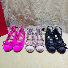 Valentine Women V V-buckle Flats Valentines VT Bowknot VT Janes Ankle Mary Strap Satin Ballet Round Toed Brand New Casual Dance Shoes