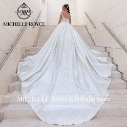 Michelle Royce Luxury Ball Gown Wedding Dresses For Women 2024 Bride Exquisite Embroidery Beading Wedding Gown Vestidos De Novia