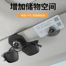 Nail Art Kits Sunglass Holder For Car Sun Visor Glasses Clip Hanger Eyeglasses Mount With Ticket Card