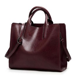 Leather Handbag Big Women Bag High Quality Casual Female Bag Trunk Tote Spanish Brand Shoulder Ladies Large 264F