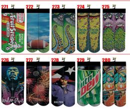 Popular designer 3d socks men women kids cotton skateboard printed hip hop Custom design 100pcs50pairs5117903