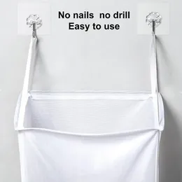 Laundry Bags Useful Basket Wall Mounted Item Storage Wear Resistant Dirty Clothes Foldable