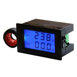 D85-2042A Digital AC Voltage Metre 80~300V 200~450V Voltmeter Ammeter Current Amps Volt Metre LCD Panel Monitor 100A 200A