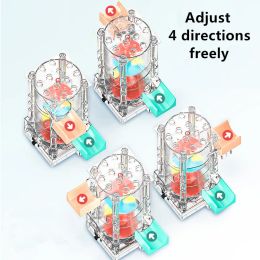 Fancytree Height Adjustable Marble Race Run Electric Elevator Spiral Raise Ball Transparent Lift Motor Engine Building Block