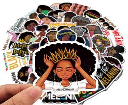 Melanin Poppin Graffiti Stickers Inspirational Girl Computer Luggage Trolley Case Waterproof Sticker 50pcs Sheets Not Repeated in 6688205