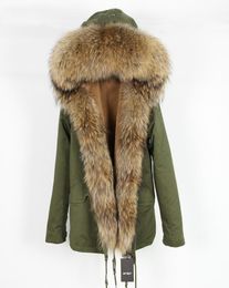 OFTBUY 2020 Casual green winter jacket women parka real fur coat big natural raccoon fur collar hooded parkas warm outerwear6008011