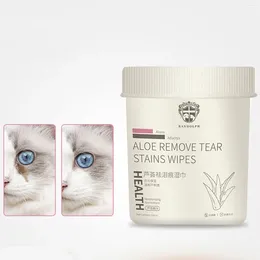 Dog Apparel Cats Or Dogs Eyes Aloe Remove Tear Stains Wipes Pet Cleaning Tissue Paper Towels Eye Wet Cat Stain Remover