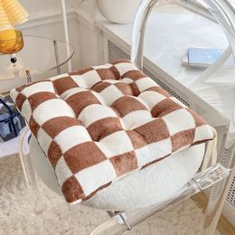 Pillow Cartoon Pattern Chair Mat Square Plush Pad Soft Pearl Cotton Seat Household Dining Bottom Anti Slip