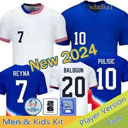 2024 USA Soccer Jerseys Copa America Woman Kids Kit 24 25 Home Away Football Shirts PULISIC SMITH MORGAN BALOGUN MUSAH McKENNIE ADAMS MEN