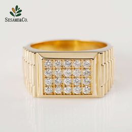 High-Quality Jewellery /14K Gold Plated Inlaid Zircon Hiphop Men's Ring