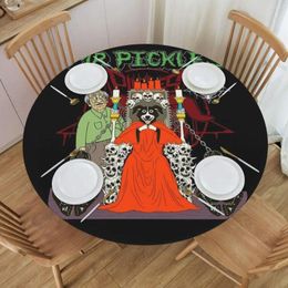 Table Cloth Mr Pickles Round Polyester Fiber Halloween Decor Indoor/Outdoor