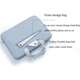 PU Handbag Laptop Bag 12 13 14 15 Inch Waterproof Notebook Case Sleeve for Macbook Air Pro 13.3 Computer Women Men Briefcase Bag