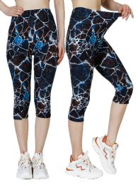 CUHAKCI Summer Digital Printing Cropped Pants Soft Stretchy Casual Sports Yoga Capri Women Clothes Leggings Dropshipping