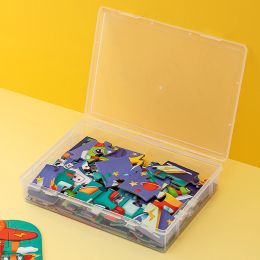 Puzzle Toys, Building Block Parts, Transparent Packaging And Organising Box