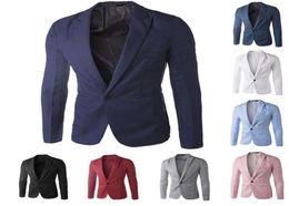 Brand White Blazer Men 2020 New Arrival Mens Slim Fit Blazer Jacket Korean Stylish Single Button Men Suit Costume Veste Homme T2008089739