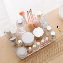 Storage Bags Transparent Cosmetics Box Makeup Lipstick Polish Organiser Case Multi Grid Plastic Desktop Display Stand Jewellery Holder