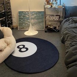 Carpets MiRcle Sweet 80cm Diameter Number Pattern Rug Minimalist Polyester Round Floor Carpet For Home Decor Mat Fashion House