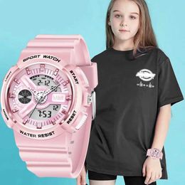 Children's watches LIGE Military Childrens Sports Watch 50 meter Waterproof Electronic Watch Stop Watch Childrens Digital Watch Boys and Girls+Box Y240527