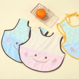Colorful Print Pattern Baby Bibs Cotton Gauze Soft Saliva Towel Adjustable Tape Infants Feeding Bib Burp Cloths Kids Supplies