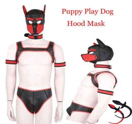 Nxy Adult Toys Sexy Man Puppy Play Dog Bondage Hood Mask Collar Armband Cosplay Fantasy Harness Games Slave Pup Role Couples 12069897573