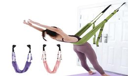 Adjustable Aerial Yoga strap Hammock Swing Stretch belt Women Men Stable Home Yoga Exercise Trainer with Door Anchor1721887