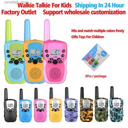 Toy Walkie Talkies 3Pcs Kids Walki Talki Celular Handheld Transceiver Phone Radio Interphone 6KM Mini Toys Talkie Walkie Gifts Boy Girl Tablet Q240527