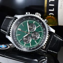 Bre Wristwatches Mens 시계 6 개의 바늘 모든 다이얼 작업 쿼츠 운동 1884 크로노 미터 자동 데이트 남자 레이디 손목 시계 디자이너 럭셔리 브랜드 크로노 그래프