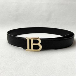 Belts Fashion Men Luxury Strap Genuine Leather B Belts Designer Gold Silver Smooth Buckle Female For Man Hip Jeans T240524