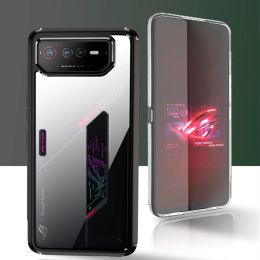 For ASUS ROG Phone 6 Case Stylish Transparent Back Cover For ASUS ROG 6 Pro Case Silicone Acrylic Shockproof Bumper Gaming Shell