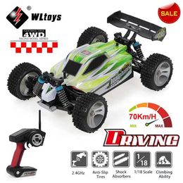 Electric/RC Car Electric/RC Car WLtoys A959 A959-B 1 18 RC racing 4WD 70KM/H high-speed 2.4G remote control drift off-road vehicle handcart boy toy childrens gift WX5.26