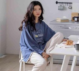 ATUENDO Autumn Fashion Pyjama Set for Women 100 Cotton PJS Atoff Home Satin Avocado Sleepwear Spring Warm Silk Kawaii Nightwear 29365884