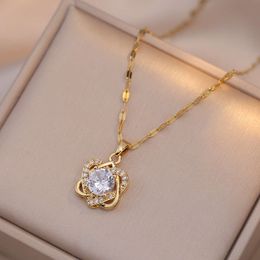 female celebrity Necklace light love temperament micro inlaid diamond earrings exquisite style Instagram internet celebrity accessory set