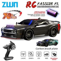 Electric/RC Car Electric/RC Car ZWN 1 16 70km/h Brushless RC Drift Car with LED Lights 4WD Electric High Speed Racing Remote Control Monster Truck WX5.26