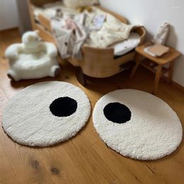 Carpets Round Tufted For Living Room Plush Bedroom Carpet Soft Kids Hair Baby Rugs Furry Floor Mat Children White Rug