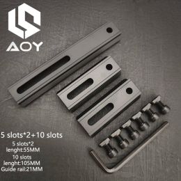 Adjustable hole spacing rails 20mm 21mm Rail total length 55mm 75MM 105mm 135MM Rail Dual System Mlok keymod Hunting Accessories